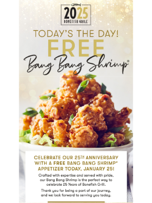 Carrabba's Italian Grill - FREE Bang Bang Shrimp, today only