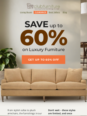 Club Furniture - Get up to 60% OFF luxury styles