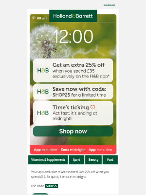 Holland & Barrett International (United Kingdom) - A little extra off? Go on then...