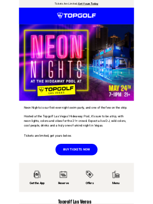 Topgolf - NEXT WEEK: Our 1st Neon Nights Pool Party 🎉🎊