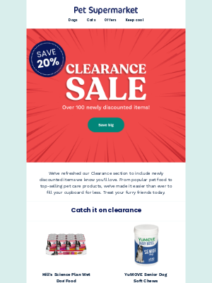 Pet-Supermarket (United Kingdom) - New products on clearance! Save 20%