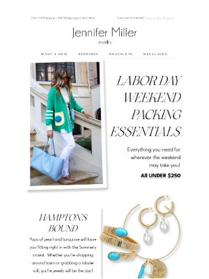 Jennifer Miller Jewelry - Under $250: Labor Day Essentials