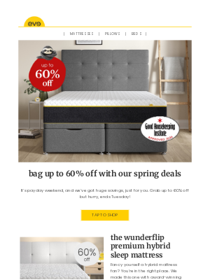 Eve Sleep (United Kingdom) - payday weekend savings 💸