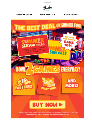 Bowlero - 📩 Exclusive Discount Enclosed: 10% Off Your Season Pass!