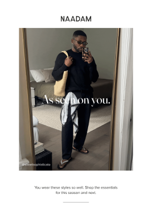 Naadam - As seen on you, worn perfectly