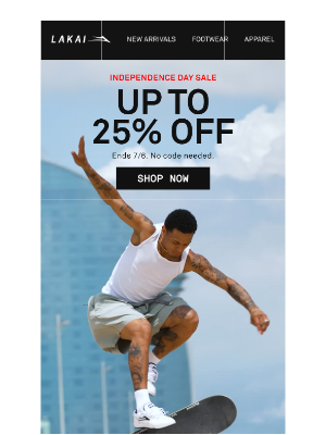 Lakai Footwear - Independence Day Sale 🔥 UP TO 25% OFF