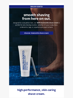 Malin+Goetz - NEW. introducing chamomile shave cream.