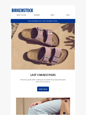 Birkenstock - Last Chance styles of the week