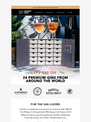 Whisky Loot - 🍸 Unlock the World of Gin: $80 Off Your Global Gin Experience