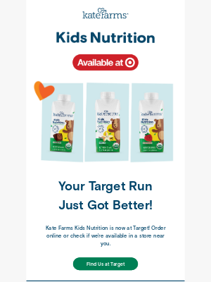 Kate Farms - Now at Target—In Select Stores & Online!