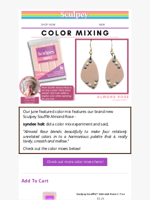 Sculpey - Get Creative with Soufflé Almond Rose, Just for You, !