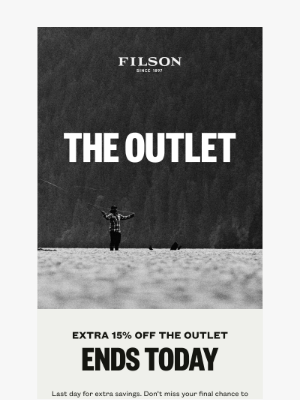 Filson - The Outlet: Extra 15% Off Ends Today