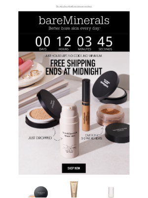 bareMinerals - Last call: free shipping ends at midnight 🚚📦