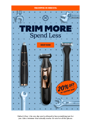 Dollar Shave Club - 20% Off Electric Grooming!
