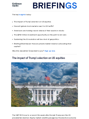 Goldman Sachs - The Trump effect on stock markets