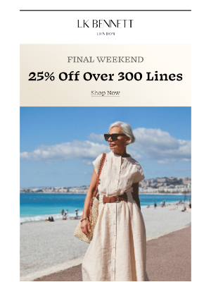 L.K.Bennett (United Kingdom) - Final Weekend For 25% Off