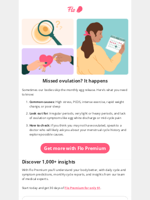 Flo Health Inc. - Didn’t ovulate? You’re not alone.