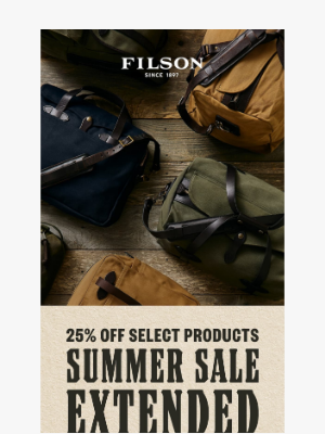 Filson - Save on More Rugged Twill Bags for Summer Travel