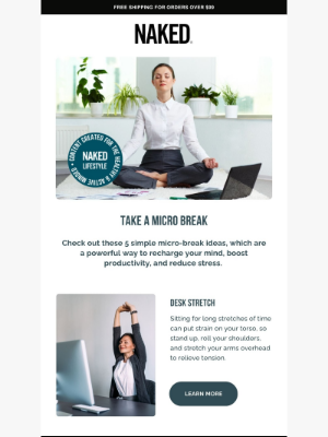 Naked Nutrition - Use Micro Breaks to Refocus and Boost Productivity