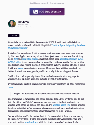 iOS Dev Weekly - iOS Dev Weekly – Issue 715