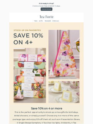 Tea Forté - Save 10% on your favorites