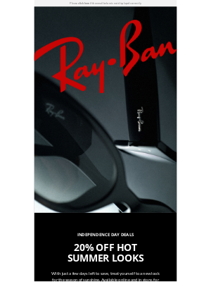 Ray-Ban - Get 20% Off Your Next Look for Summer