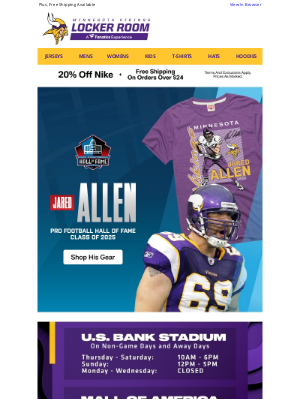 Minnesota Vikings - Jared Allen is Headed to the NFL Hall of Fame