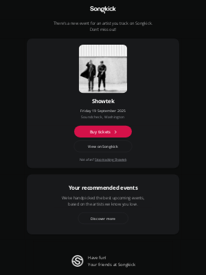 Songkick - Just announced: Showtek