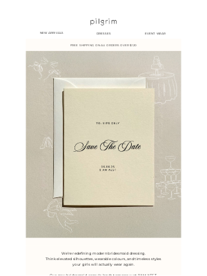 Pilgrim (Australia) - To: Gabriel, your exclusive first look awaits 💌