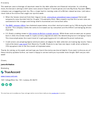 TrueAccord - Changes to Bankruptcy Rules and BNPL Growth