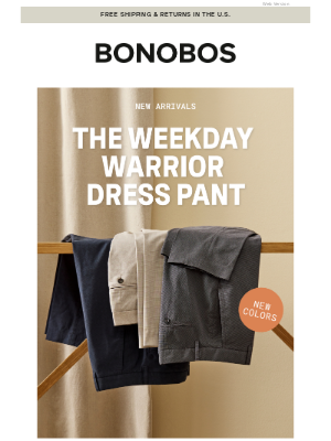 Bonobos - New Colors: Weekday Warrior Dress Pants