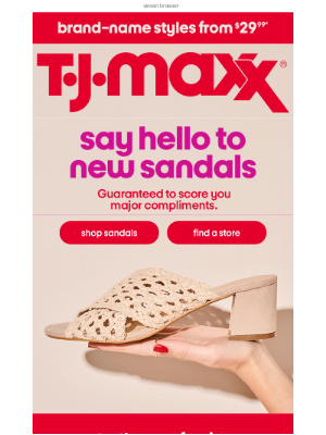 NEW sandals from $29.99*