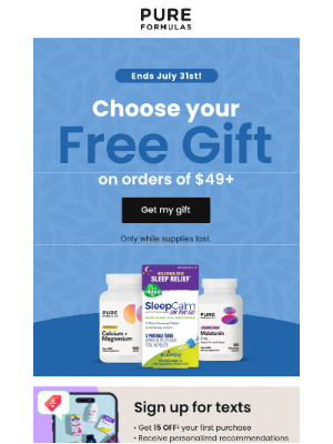 PureFormulas - Don’t forget your free gift this July 🛍️