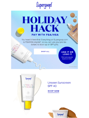 Supergoop! - Our #1 holiday shopping hack