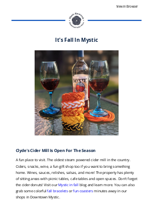 Mystic Knotwork - Fall Fun In Mystic, Clyde's Cider Mill, Art Walk