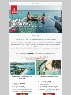 Emirates Holidays (United Kingdom) - Indulge in a hassle-free holiday