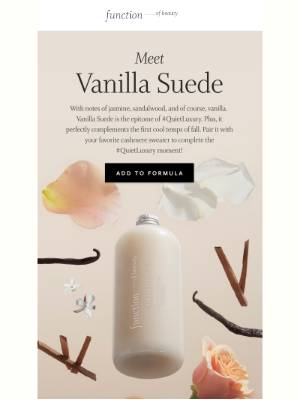 Function of Beauty - Introducing Vanilla Suede 🤍