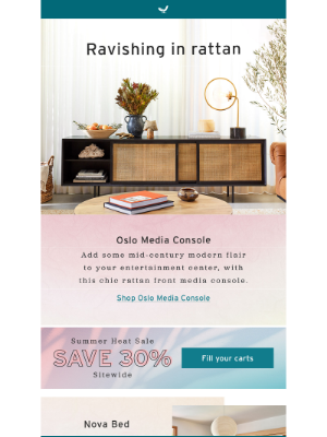 Joybird - 30% Off Rattan Pieces to Weave Into Your Space