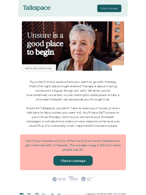 Talkspace - Support through whatever comes next