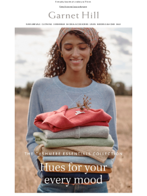 Garnet Hill - Cashmere for every day of the week
