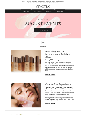 Space NK (UK) - Your invitation to our August events 💌