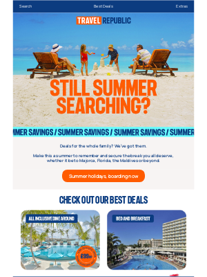 Travel Republic (United Kingdom) - Not booked your family summer holiday yet? 🌞
