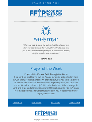 Food For The Poor - 🙏 Prayer for Faith Through the Storm
