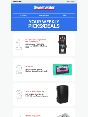 This Week’s Top Deals at Sweetwater!