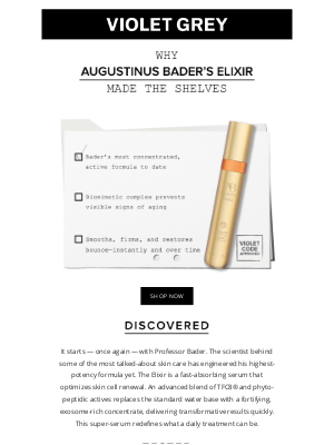 VIOLET GREY - Augustinus Bader’s Most Potent Formula Yet