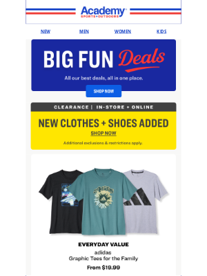 Academy Sports + Outdoors - Get the Latest adidas Graphic Tees, from $19.99