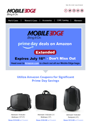 Mobile Edge - Prime Day Deals Extended!