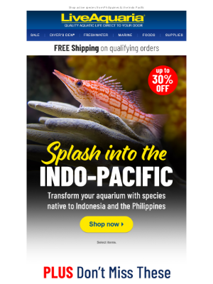 LiveAquaria - Swim away with savings up to 30%