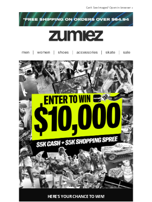 Zumiez - Only One Week Left to Win $10,000!