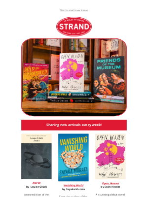 strandbookstore - Just Arrived at Strand: New Seán Hewitt, Lyla Sage & More